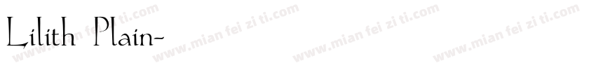 Lilith Plain字体转换